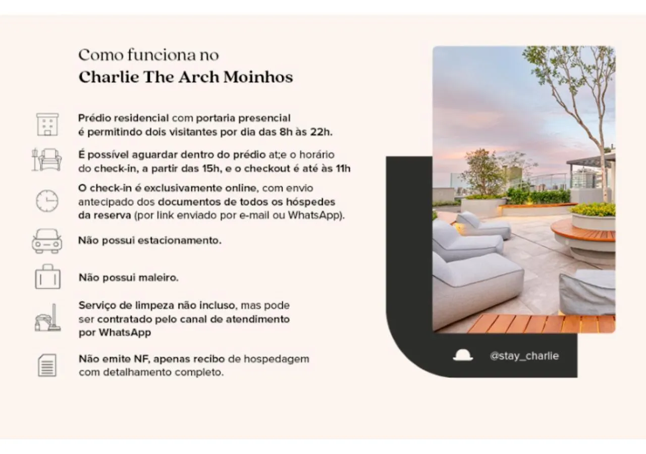 Appartamento Charlie The Arch Moinhos Porto Alegre 0*,